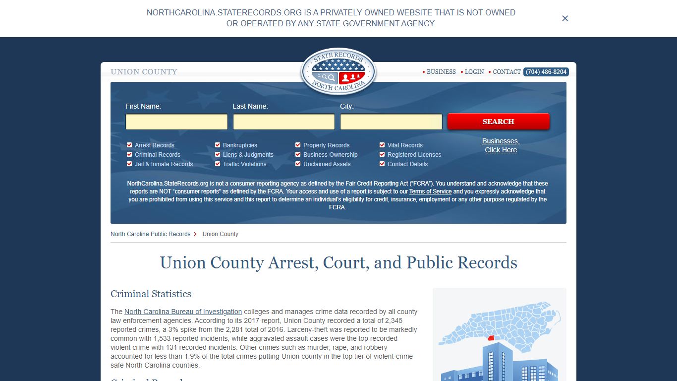 Union County Arrest, Court, and Public Records